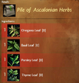 2012 June Pile of Ascalonian Herbs recipe.png
