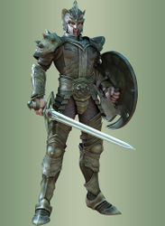 Guild Wars Prophecies art of the warrior served as inspiration for the heavy armor.