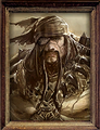 A painting of a male norn pirate.