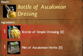 2012 June Bottle of Ascalonian Dressing recipe.png