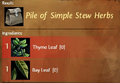 2012 June Pile of Simple Stew Herbs recipe.png