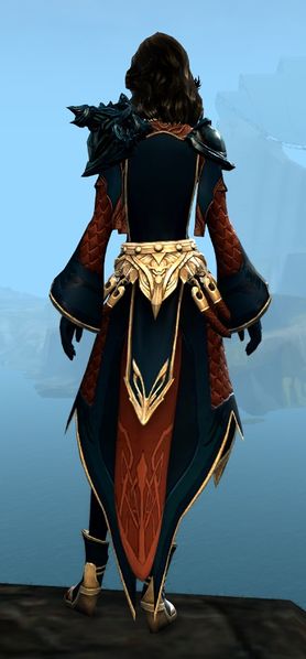 File:Ornate Guild armor (light) human female back.jpg