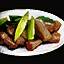File:Plate of Roast Meat with Braised Leeks.png