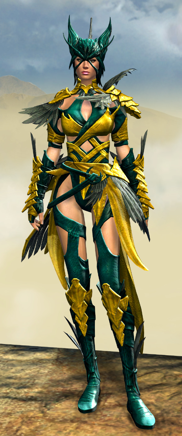 File:Bounty Hunter's armor (light) human female front.jpg - Guild Wars ...