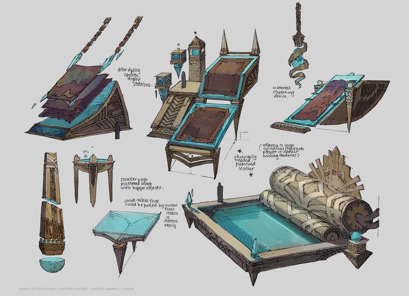 File:"Gold City Guild Hall Crafting Station - Leather Making" concept art.jpg