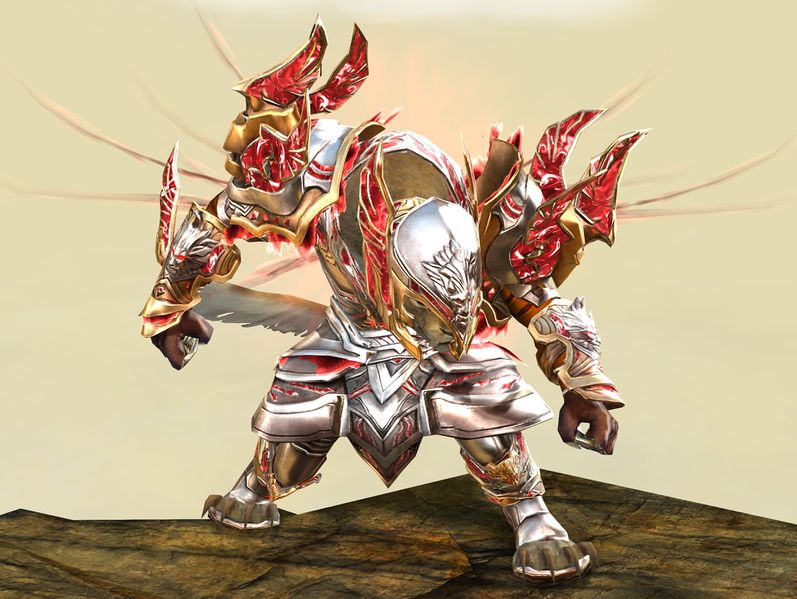 File:Mistforged Glorious Hero's armor (heavy) charr female front in combat.jpg