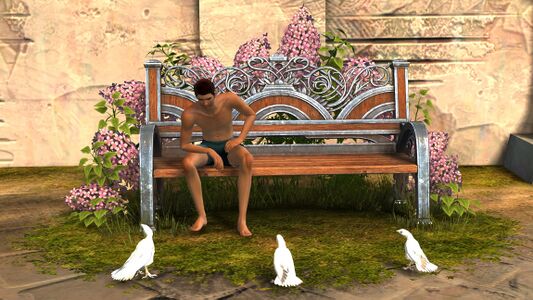Dove Lover's Bench Chair human male.jpg