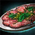 Plate of Beef Carpaccio with Mint Garnish.png