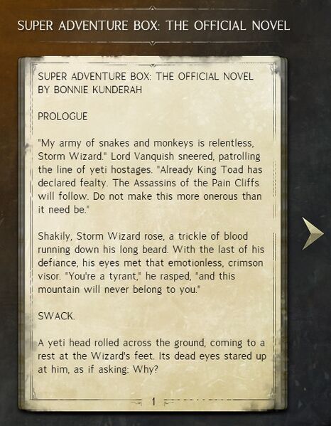 File:SUPER ADVENTURE BOX- THE OFFICIAL NOVEL page 1.jpg