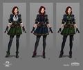 "Queensdale Academy Outfit drafts" concept art 02.jpg