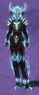 Holographic Dragon armor human female front.jpg