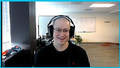 Roy with shaved head and eyebrows during Extra Life 2024