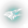 Rendered image of the projection of Raven that appears over the Raven Lodge.