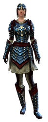 Reinforced Scale armor human female front.jpg