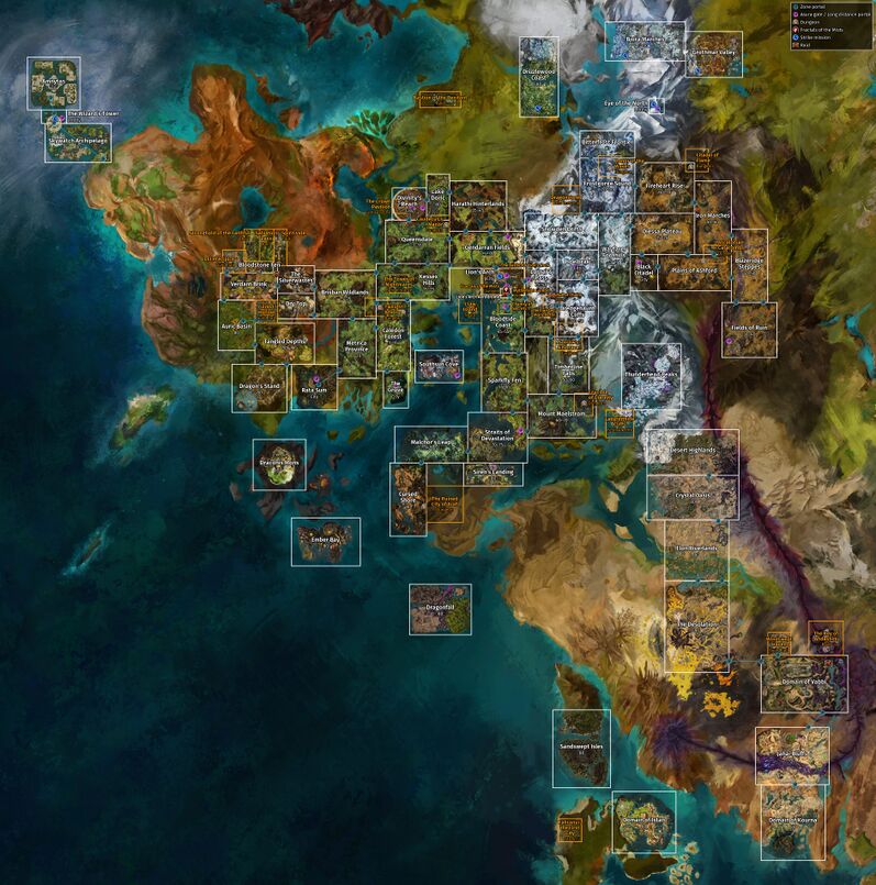 File:Tyria map with zones.jpg - Guild Wars 2 Wiki (GW2W)