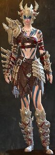 Woad armor (heavy) human female front.jpg