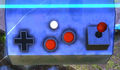 The control panel, reminiscent of an old NES controller