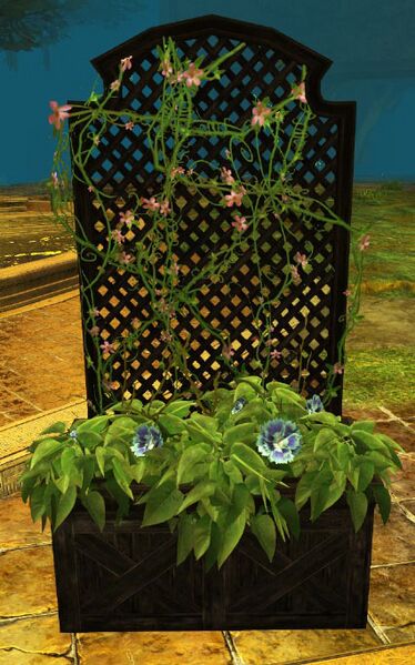 File:Lattice Planter with Blue Petunias.jpg