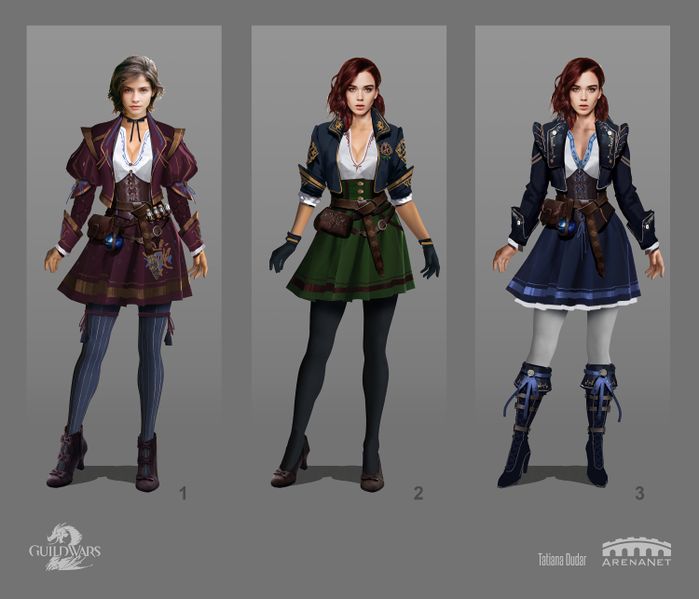 File:"Queensdale Academy Outfit drafts" concept art 01.jpg